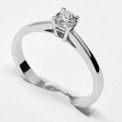 Solitaire ring 0.10 ct E VVS2