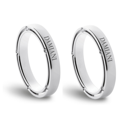 Damiani Fedi Nuziali D.Side in Oro Bianco Diamanti 3,3 mm