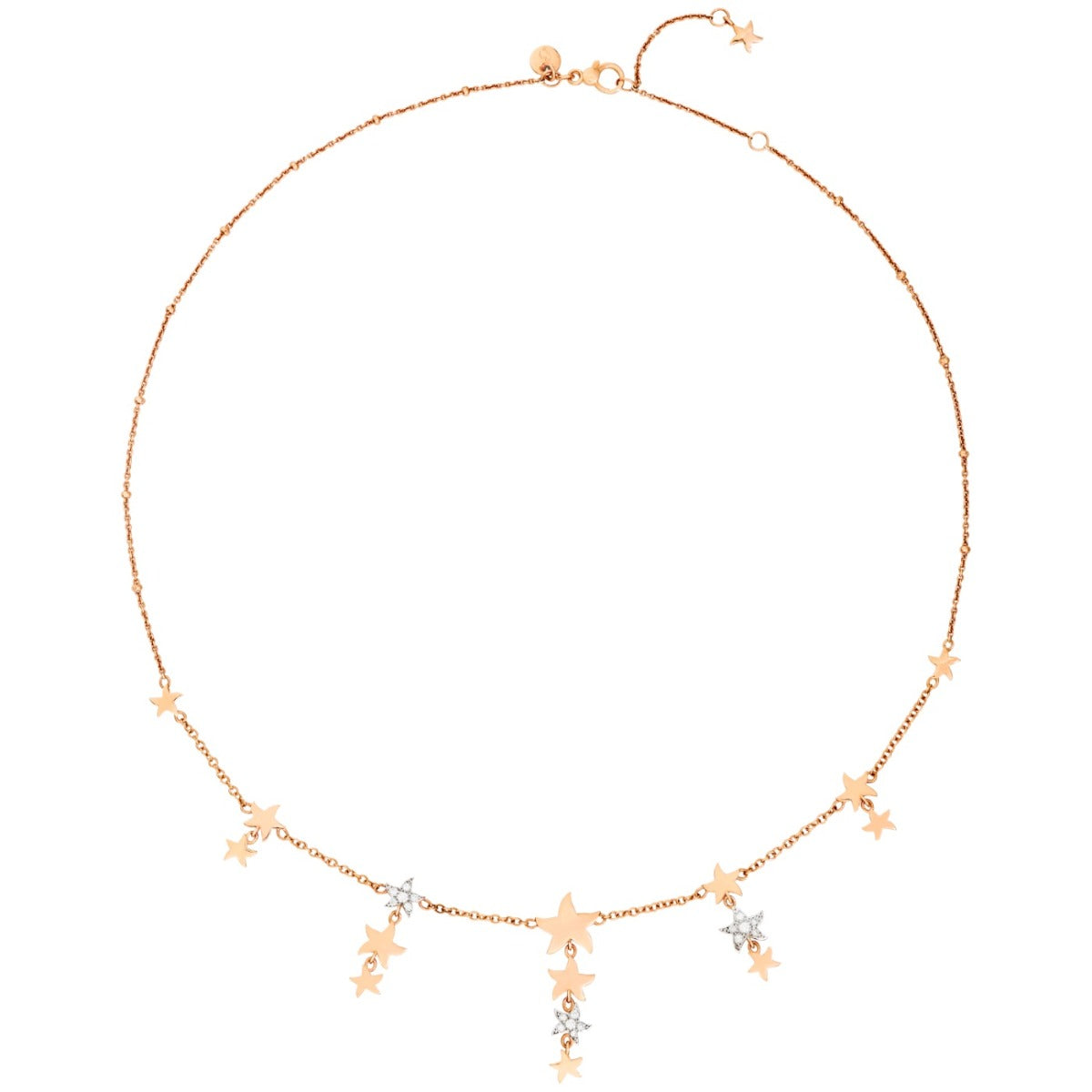 Dodo Collana Stellina Preziosa Oro Rosa 9kt e Diamanti