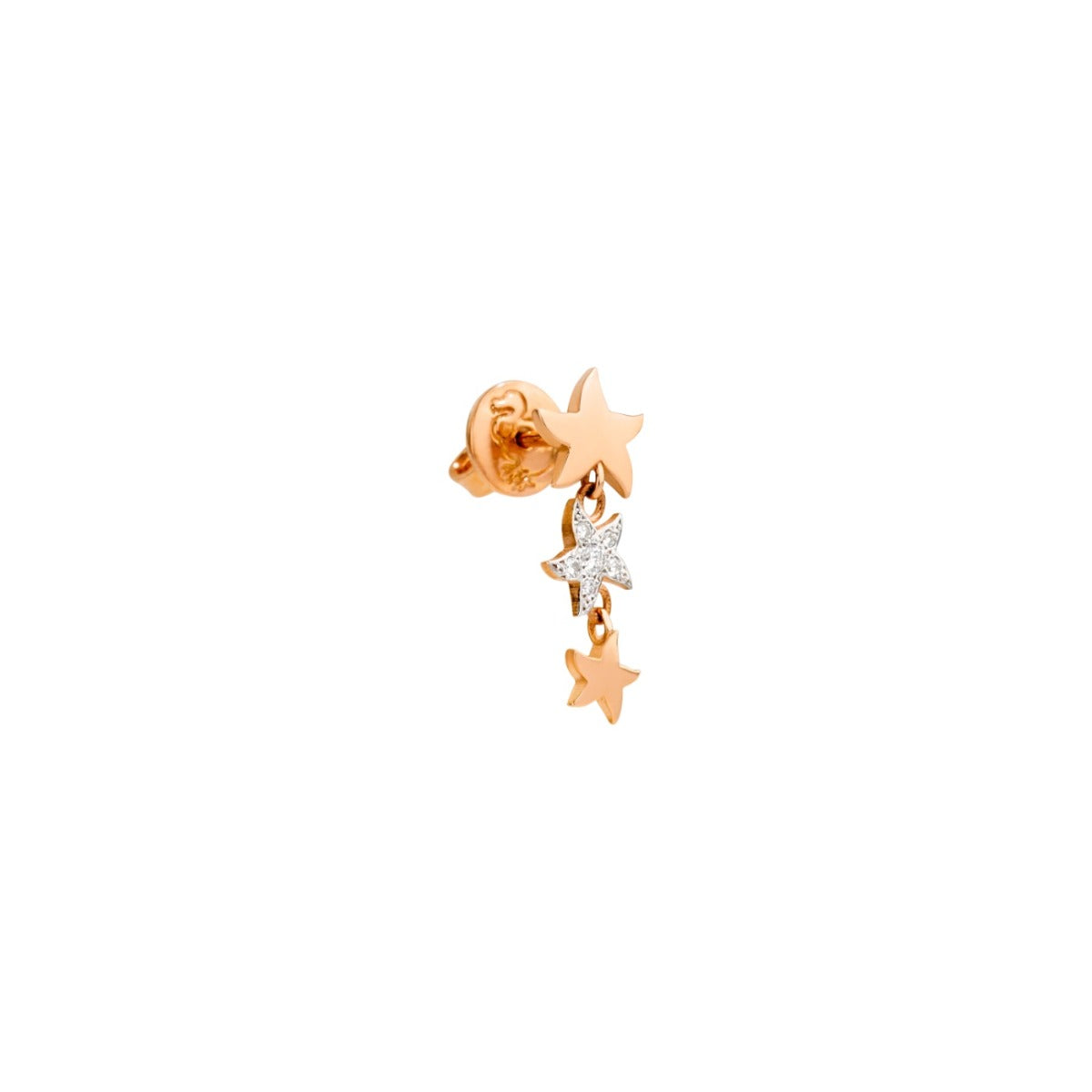 Dodo Orecchino Stellina Oro Rosa 9kt e Diamanti