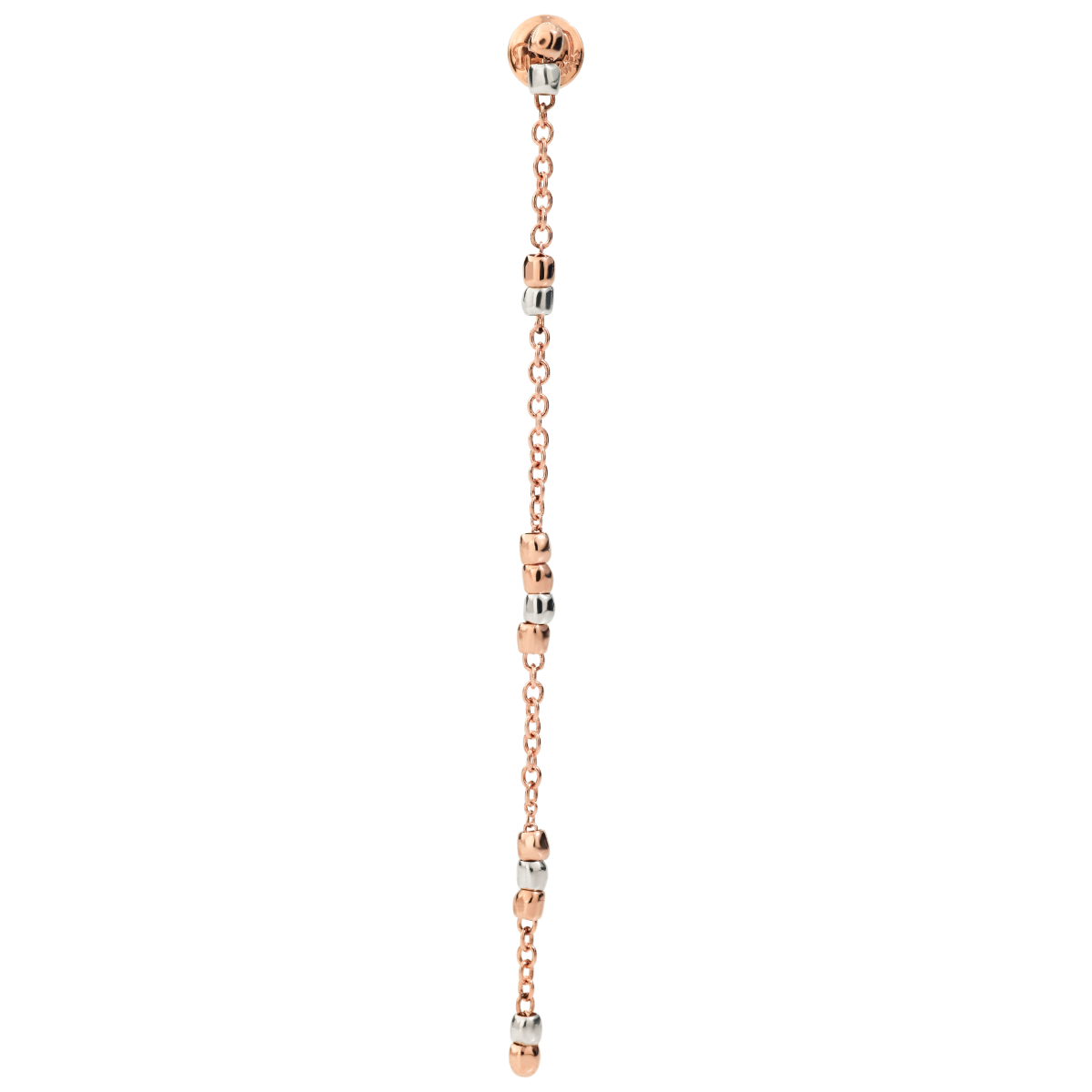 Dodo Mini Granelli Pendant Earring in Silver and Rose Gold