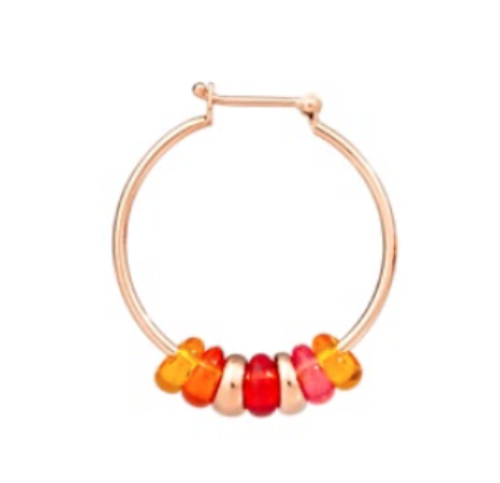 Dodo Rondelle Circle Earring in Golden Silver