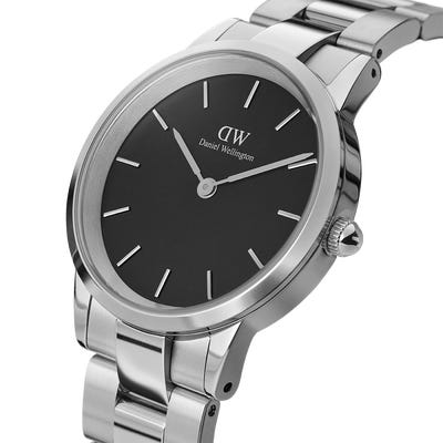 Daniel Wellington Iconic Link 28 Silver Black