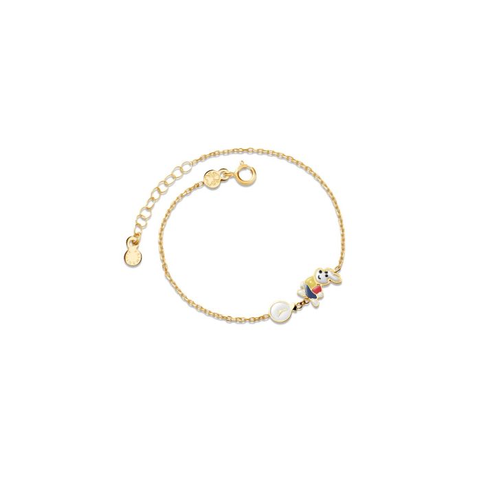 Le Bebè Fiabe White Rabbit Yellow Gold Bracelet PMG094
