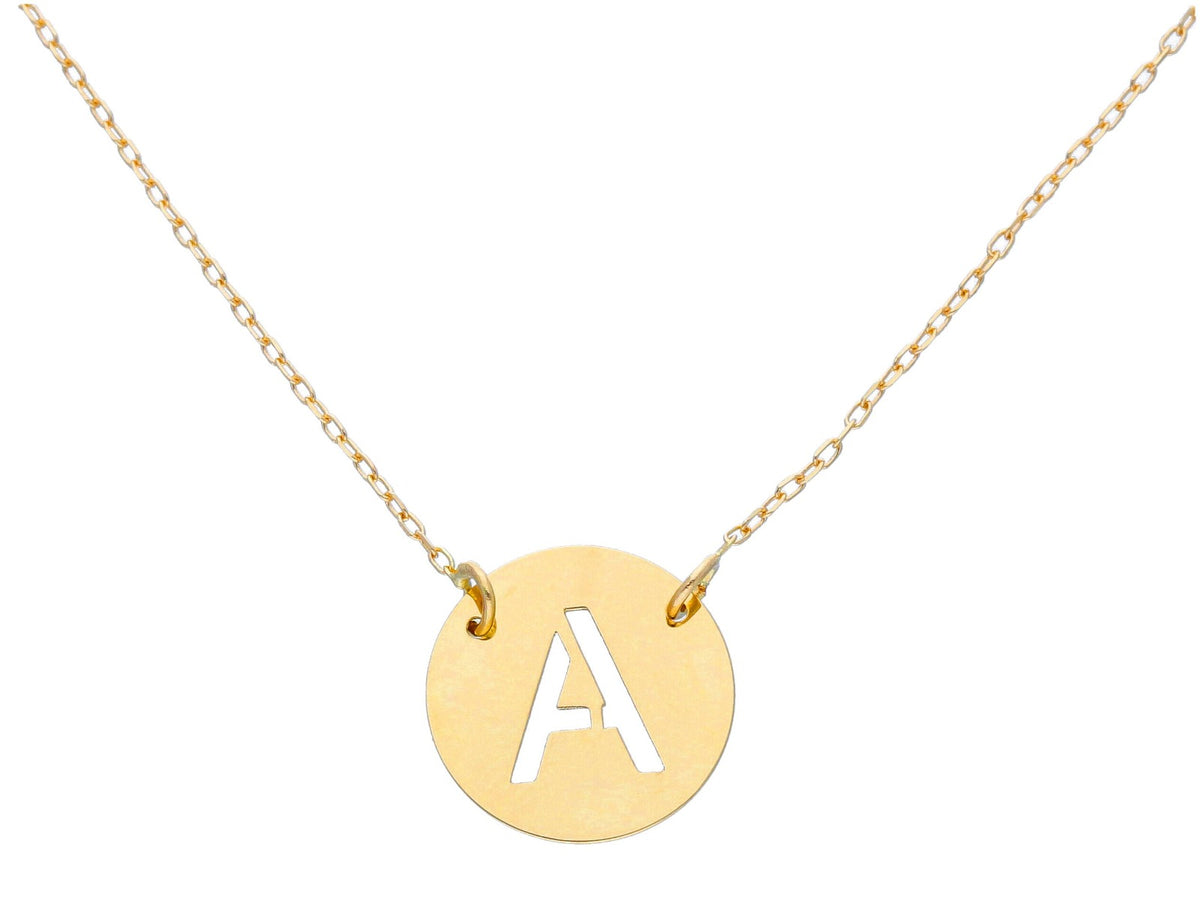Girocollo Lettera in Oro Giallo 18kt