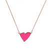  Netali Nissim Pink Enamel Heart Necklace