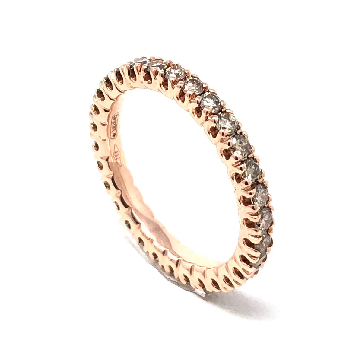 Maiocchi Milano Band Ring with Brown Diamonds 1.01 ct