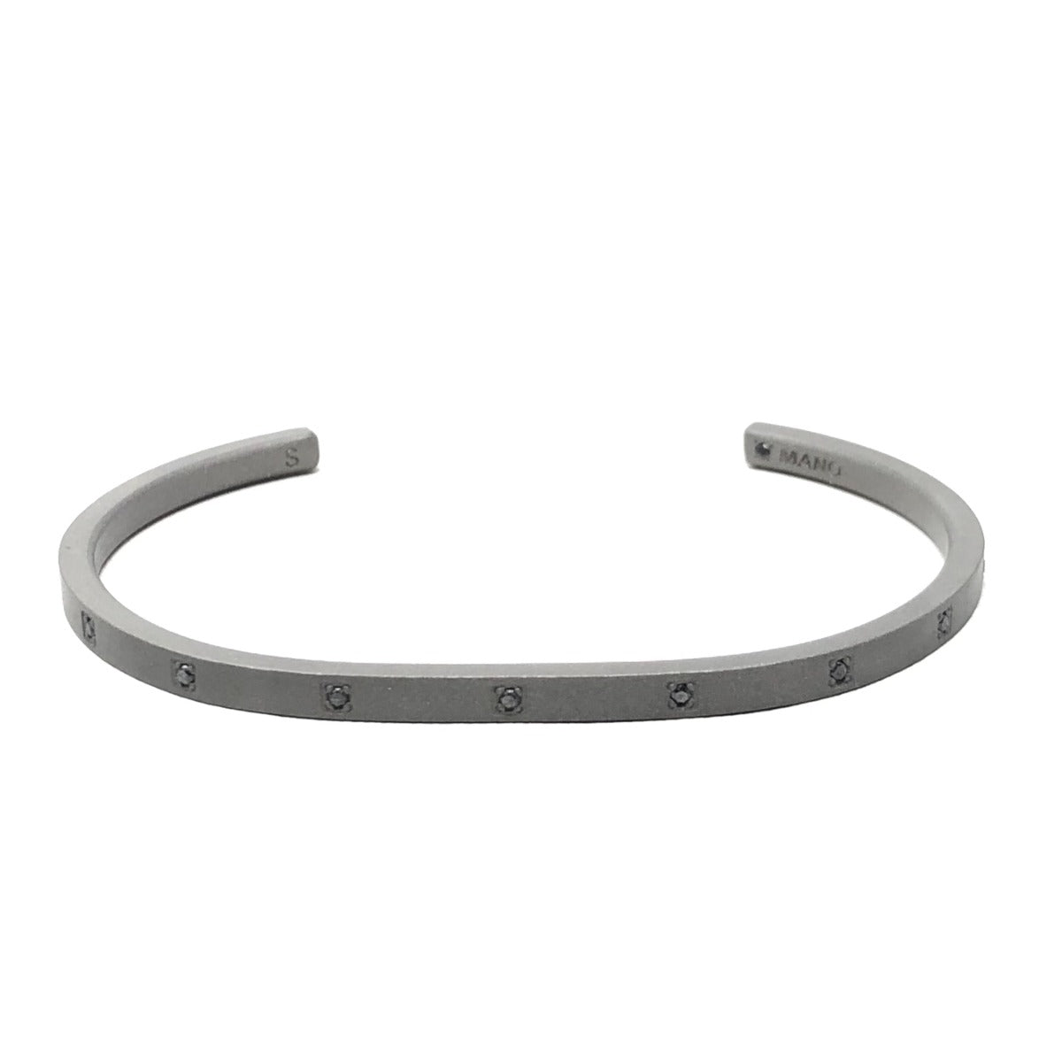 Mano Jewels Titanium Bracelet and 9 Black Diamonds