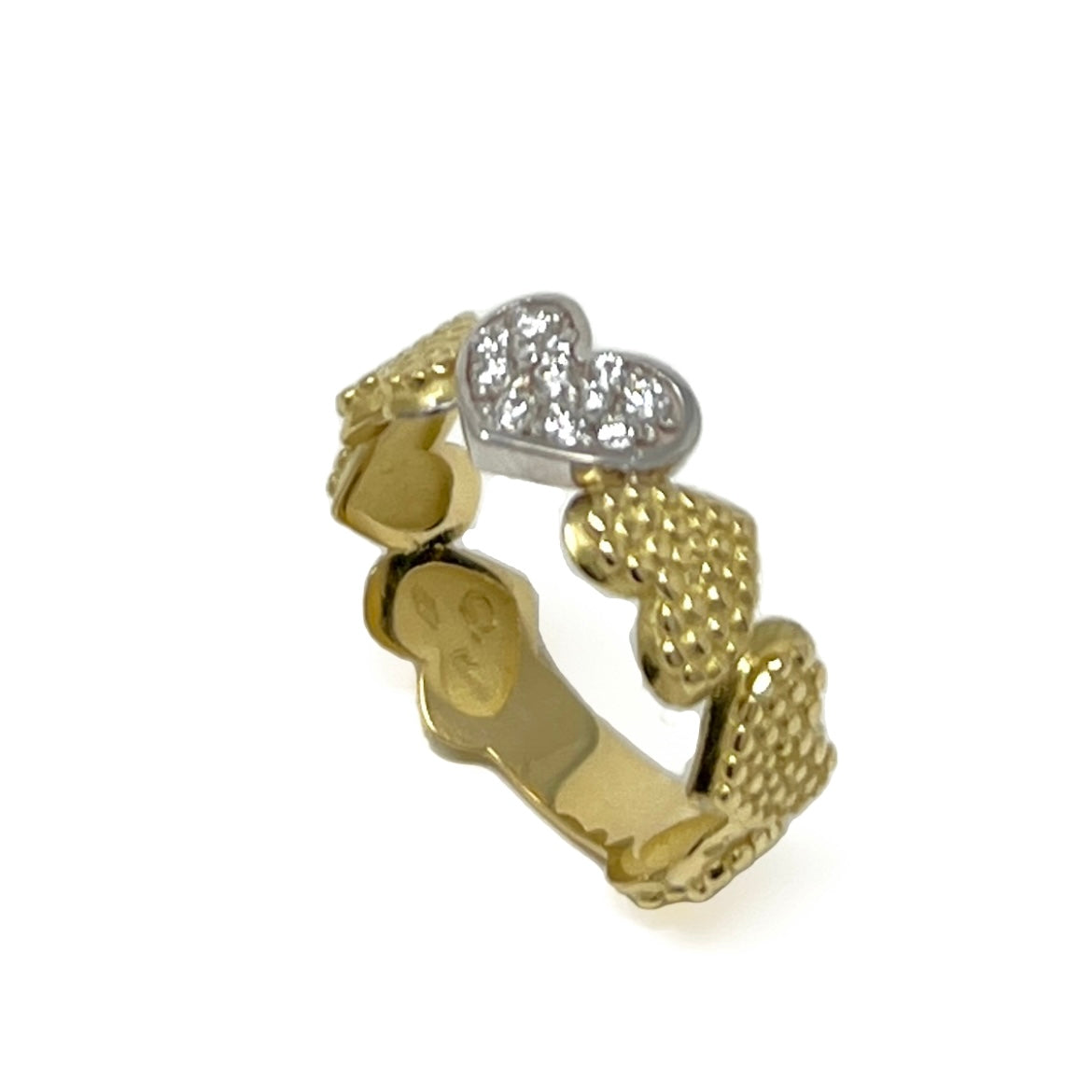 Quaglia Ring in Yellow and White Gold and Diamonds E613_An