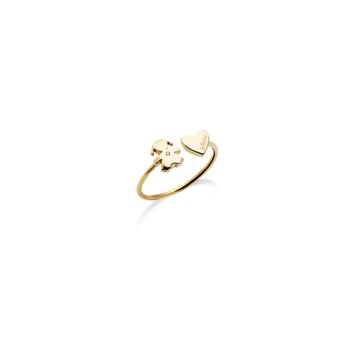 Le Bebè Les Petites Girl's Ring in Yellow Gold and Diamond LBB701-C
