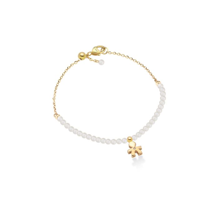 Le Bebè Le Perle Bracciale Bimbo Oro Giallo Perle e Diamante LBB822