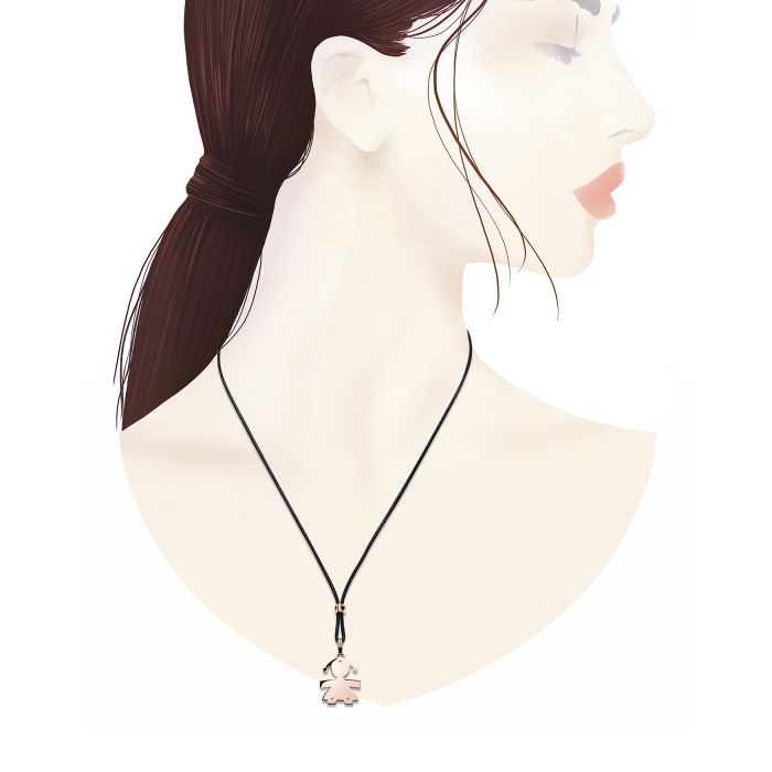 Le Bebè I Classici Rose Gold Baby Girl Pendant LBB041