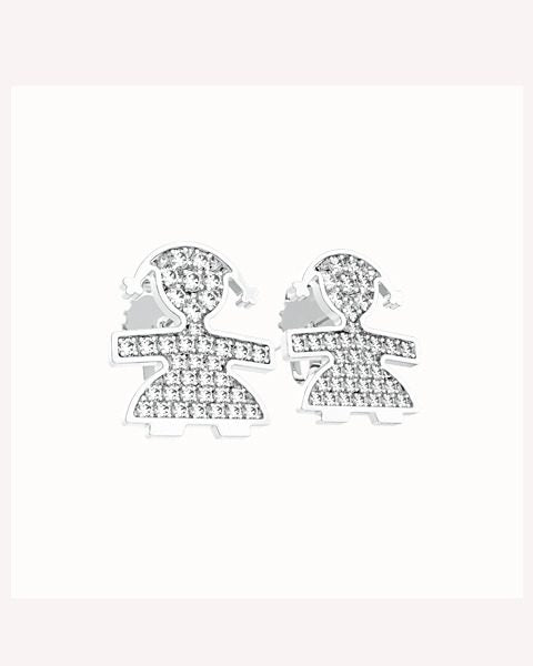 le bebè earrings in white gold LBB016