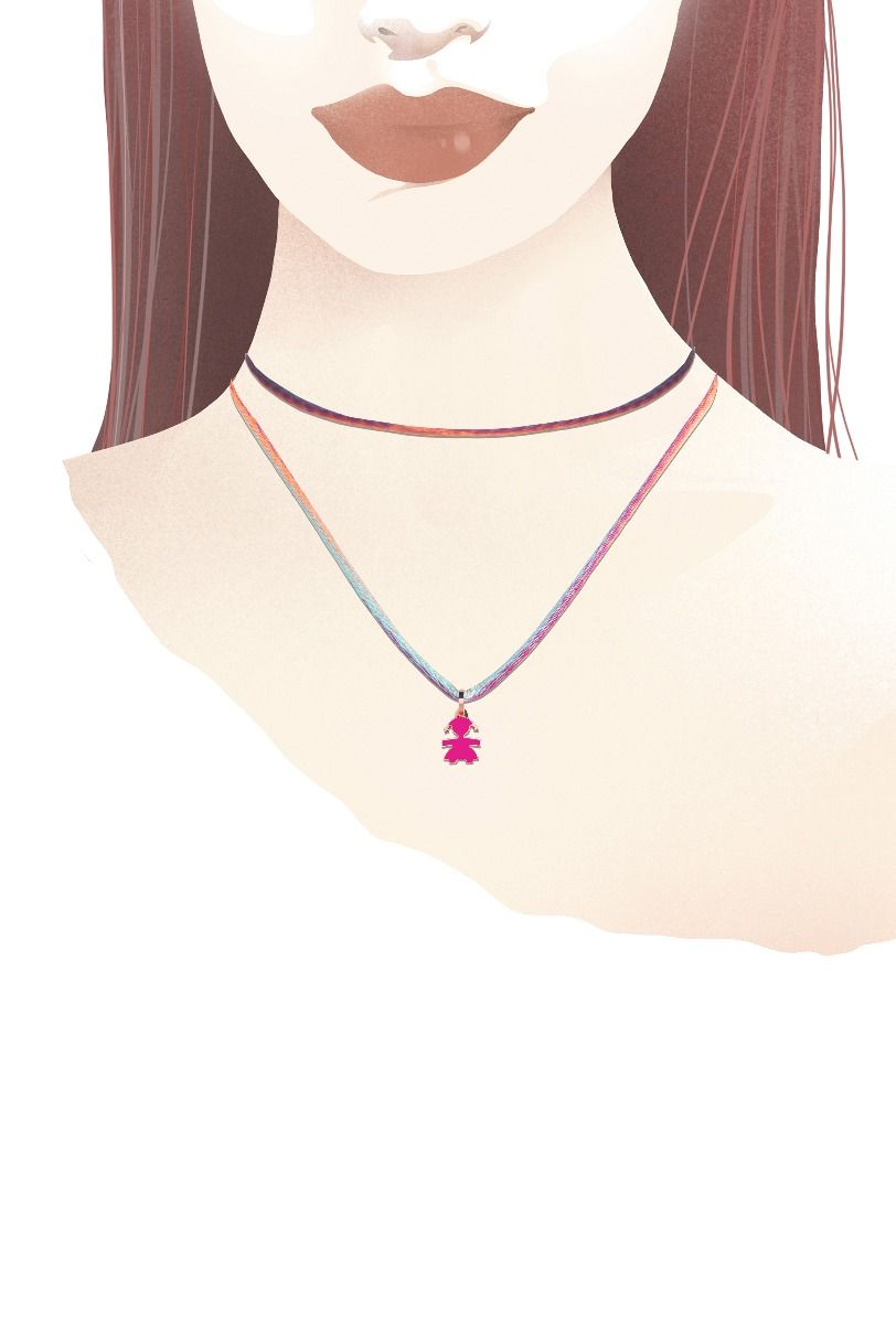 Le Bebè i mini girl rose gold and purple enamel LBB055-VIO