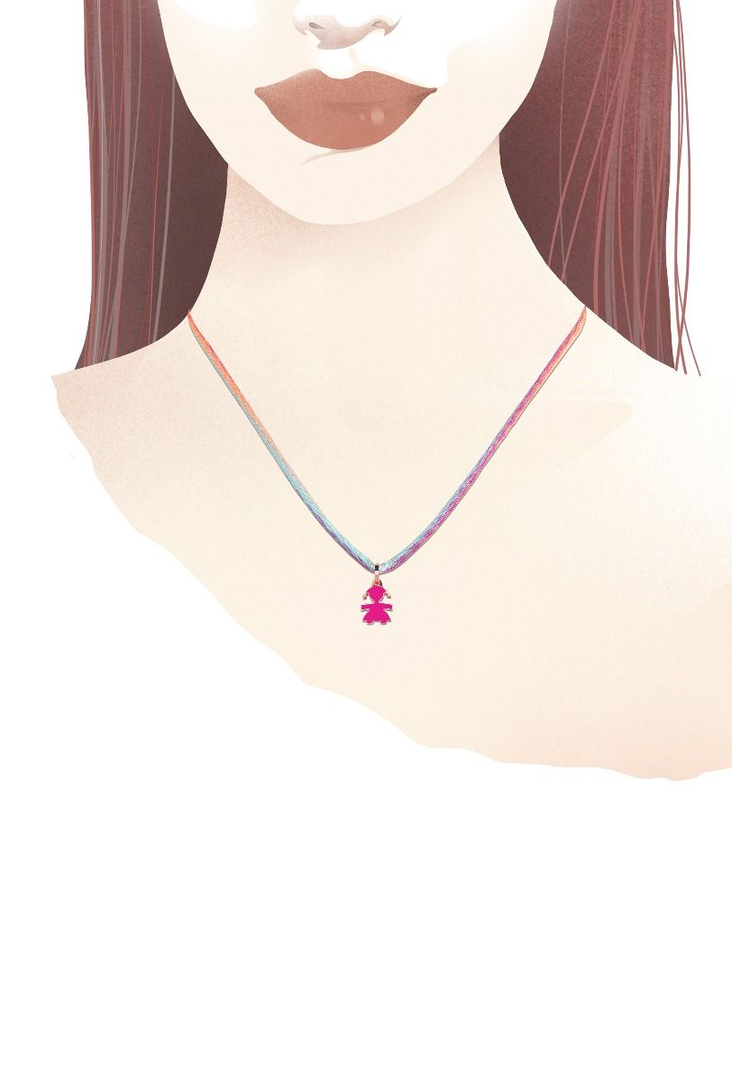 Le Bebè i mini girl rose gold and purple enamel LBB055-VIO