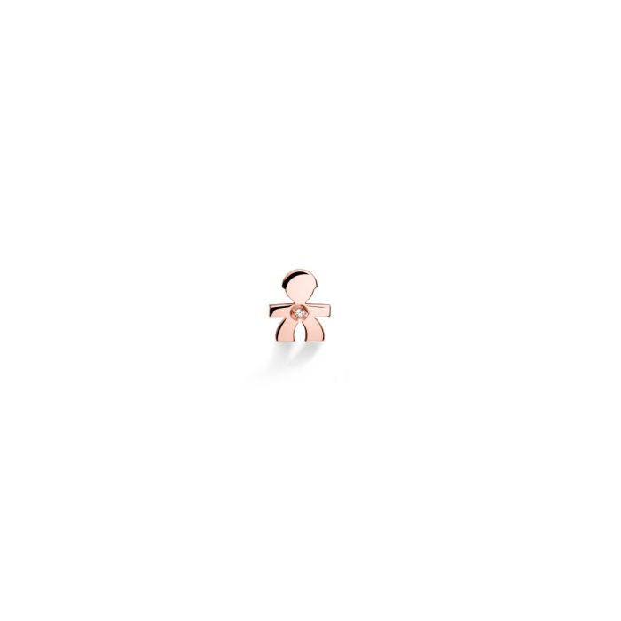 Le Bebè Le Briciole Baby Earring in Rose Gold and Diamonds LBB329