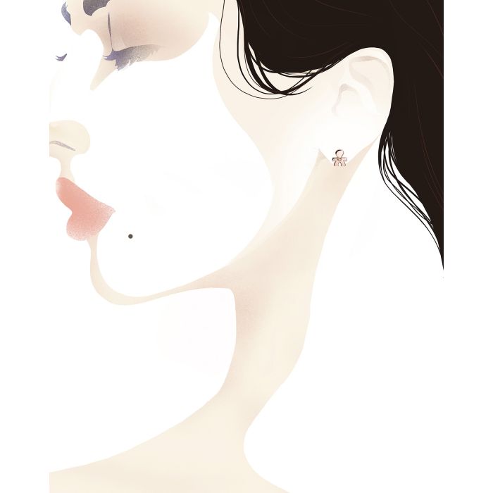 Le Bebè Le Briciole Baby Earring in Rose Gold and Diamonds LBB329