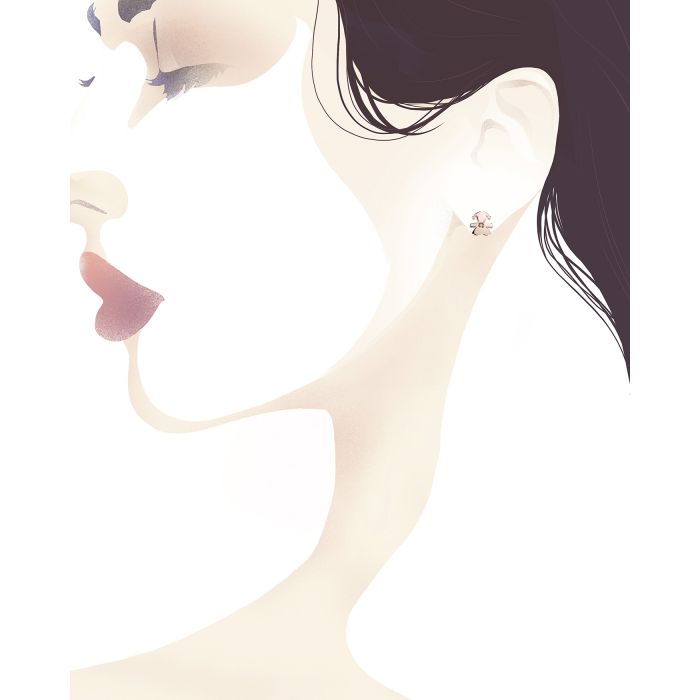 Le Bebè Le Briciole Girl's Earring in Rose Gold and Diamonds LBB330