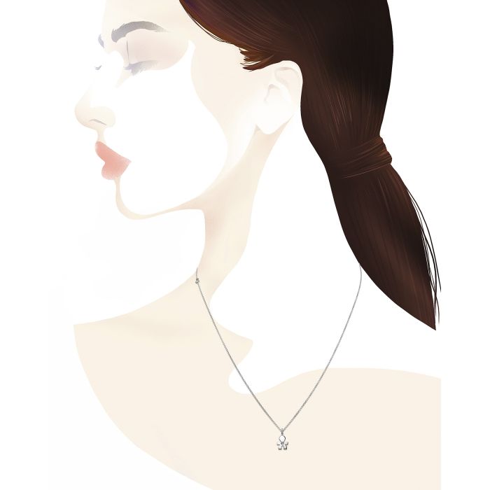 Le Bebè Le Briciole Ciondolo Bimbo Oro Bianco e Diamante LBB333