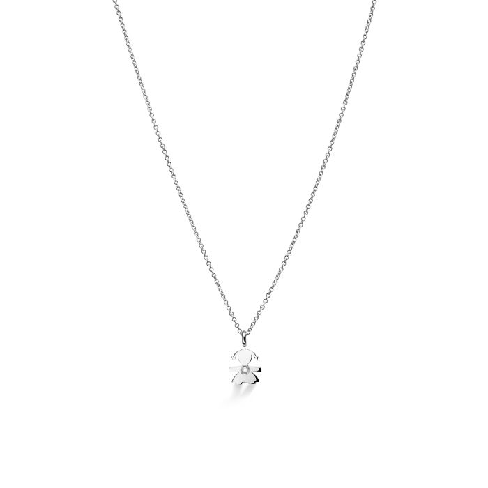 Le Bebè Le Briciole Baby Girl Pendant White Gold and Diamond LBB334