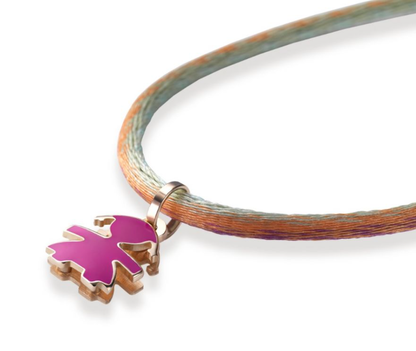 Le Bebè i mini girl rose gold and purple enamel LBB055-VIO