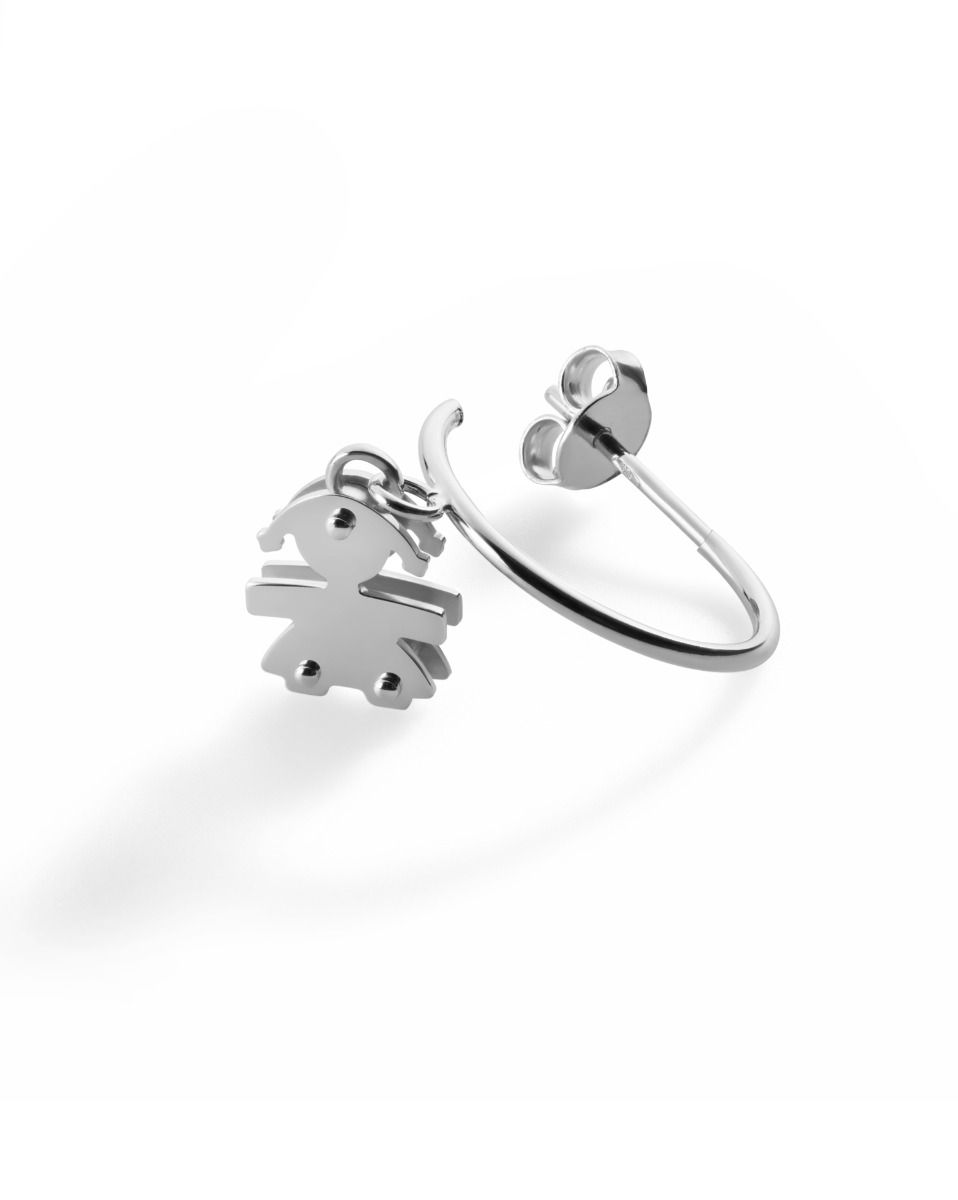 Le Bebè I Mini Orecchini Cerchietto Bimba Oro Bianco LBB554