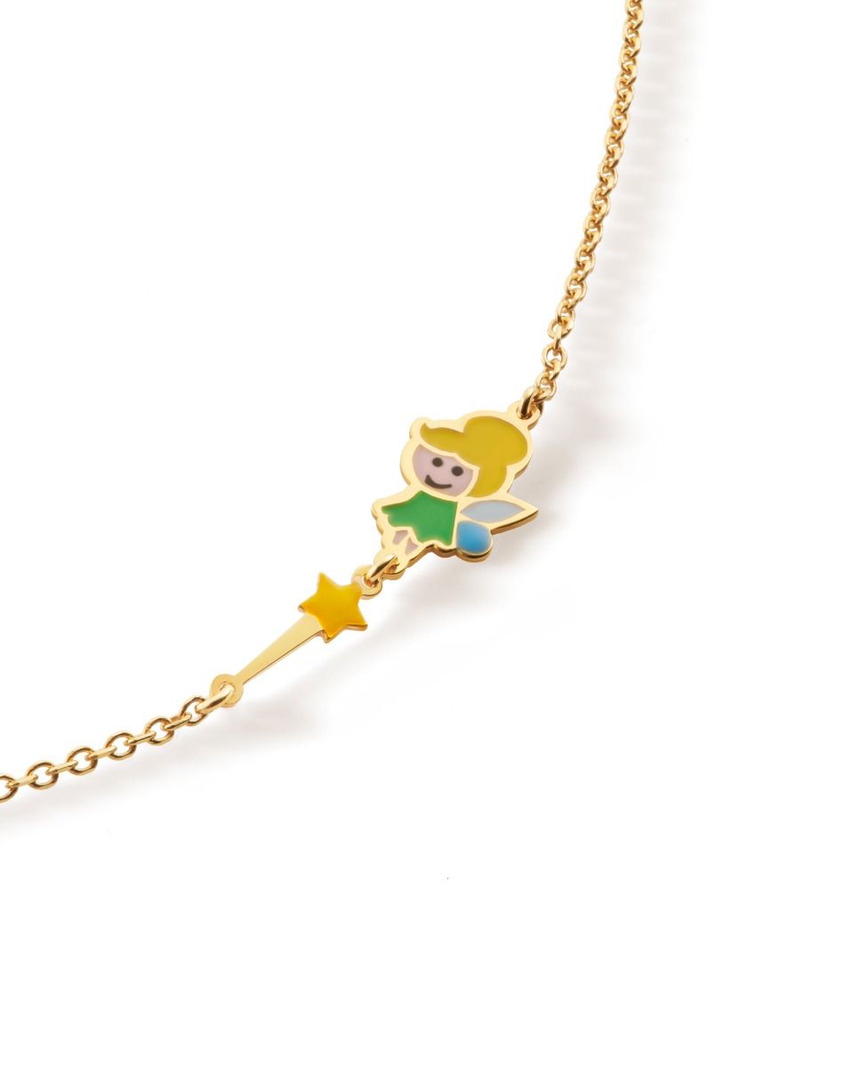Le Bebè Fiabe Bracciale Oro Giallo ispirato a Campanellino PMG100