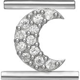 Eleonora Giordani Rhodium plated silver moon symbol