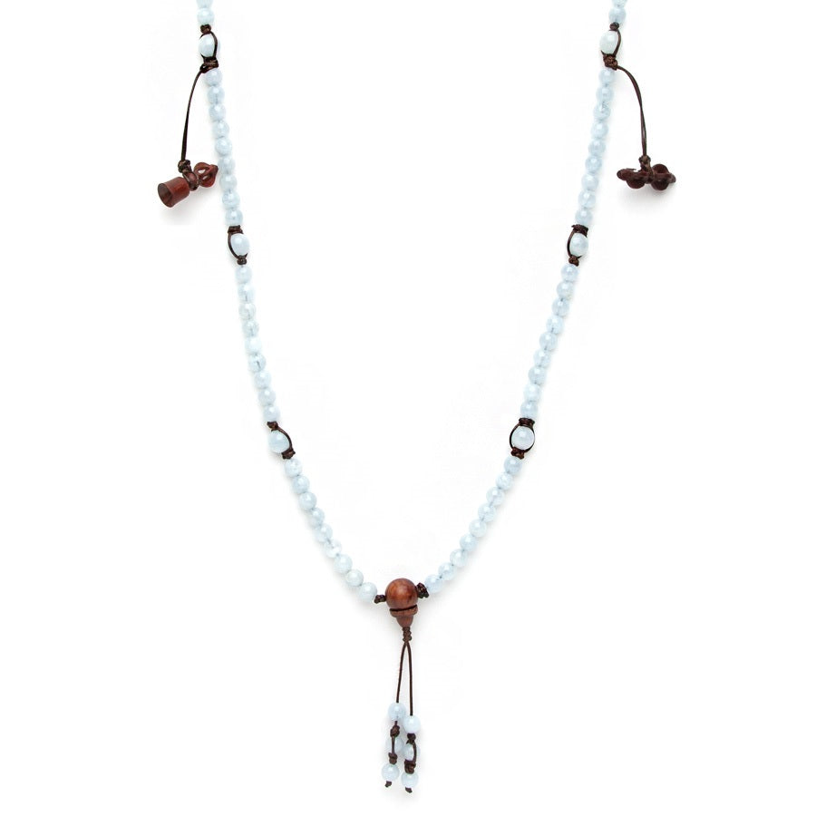 Tamashii Mundra Long Aquamarine Necklace NHS1500-255