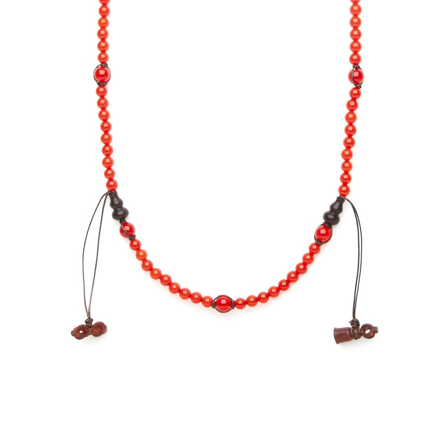 Tamashii Mundra Short Passion Red Agate Necklace NHS1600-124