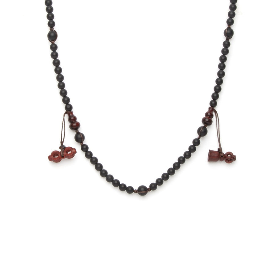Tamashii Necklace Mundra Short Matt Onyx NHS1600-64