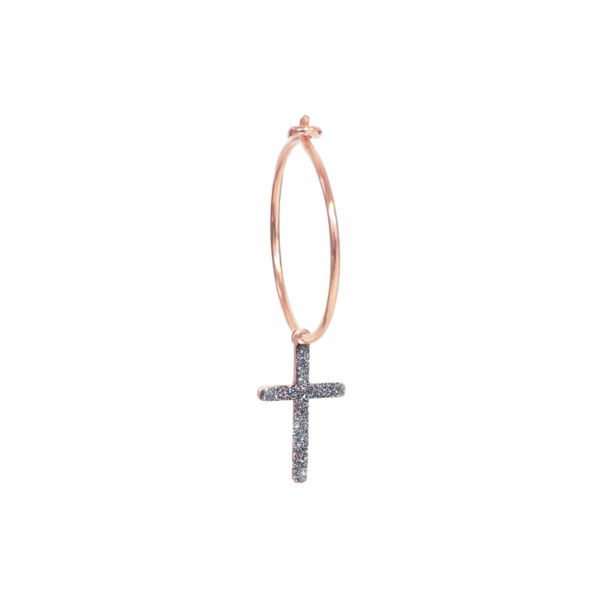 Maman et Sophie Orecchino Croce Oro Giallo 18kt Polvere Diamanti Cromo ORPOW9CK