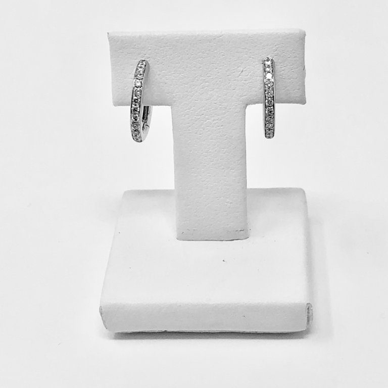 Diamond hoop earrings 0.18 ct G