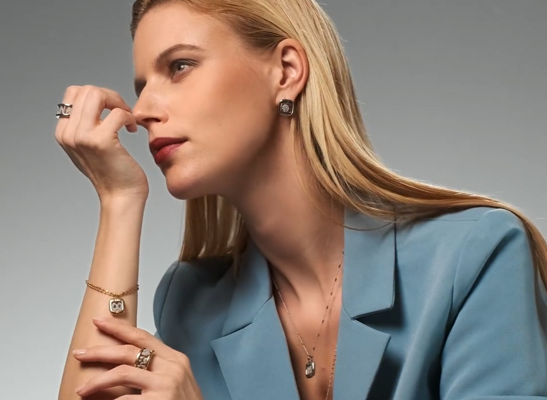 Eleonora Giordani Mono orecchino Shooting Star argento dorato