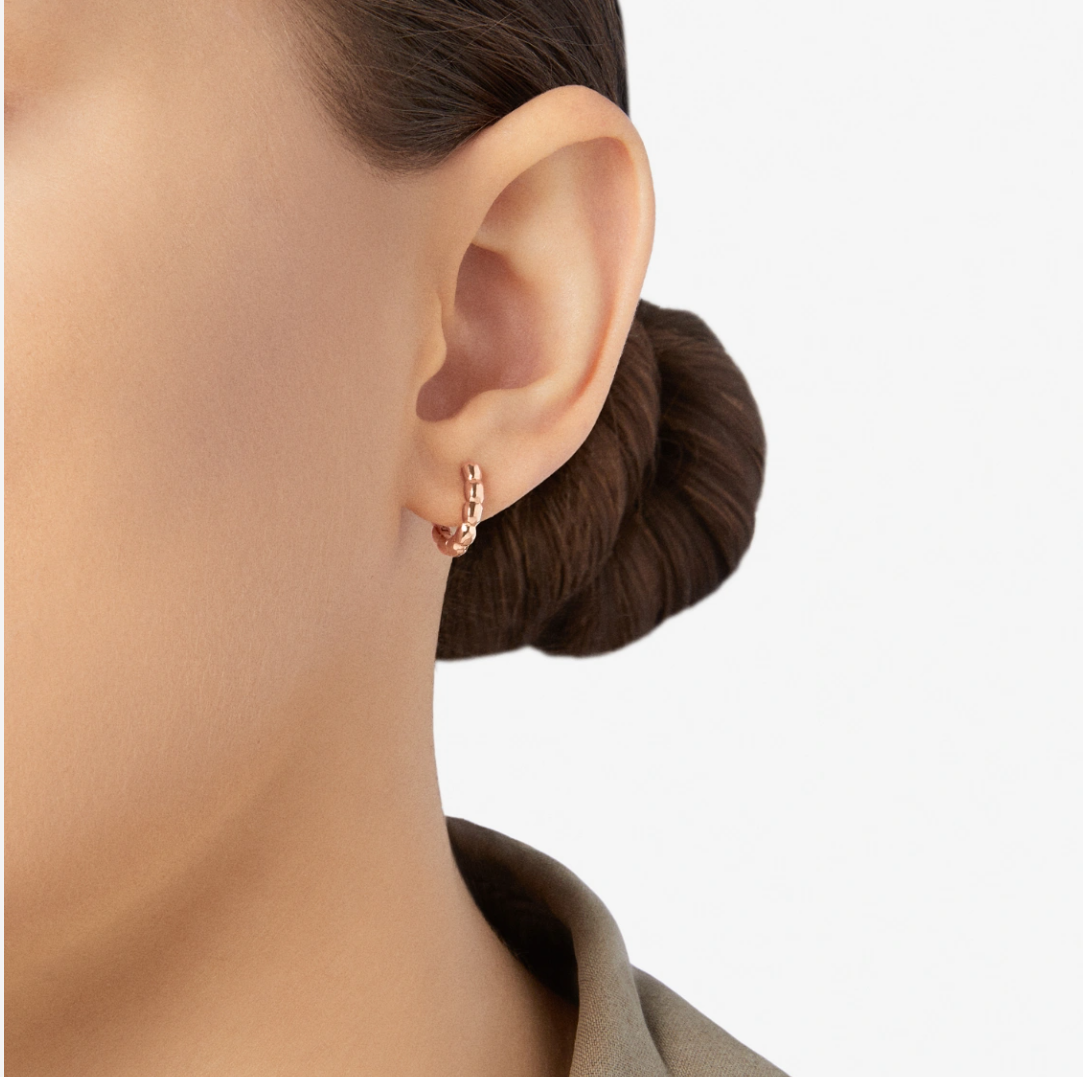 Dodo 9k Rose Gold Granelli Earring