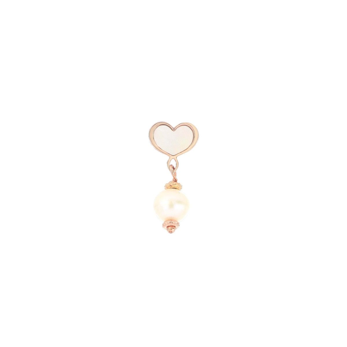 Maman et Sophie Earring White Pearl Heart Maman Pink ORLAB4B