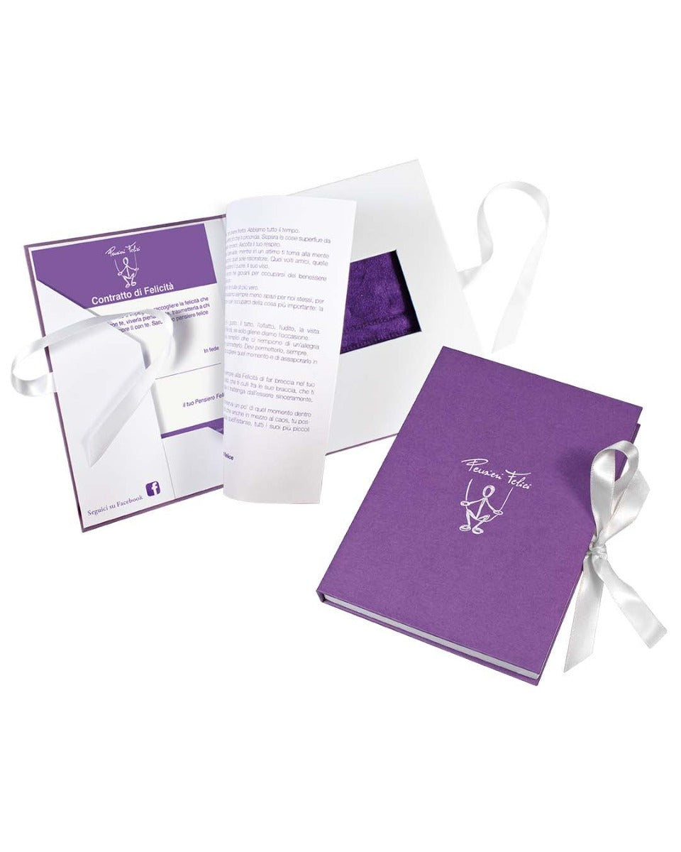 Pensieri Felici Silver necklace with 'hanging' pendant GS1001
