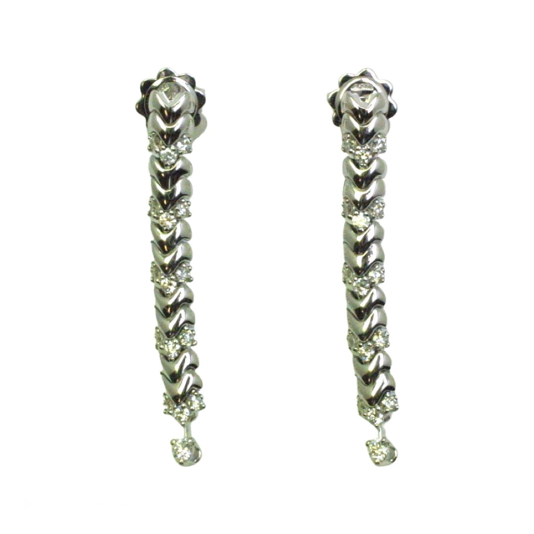 Salvini Anaconda S earrings in white gold and diamonds