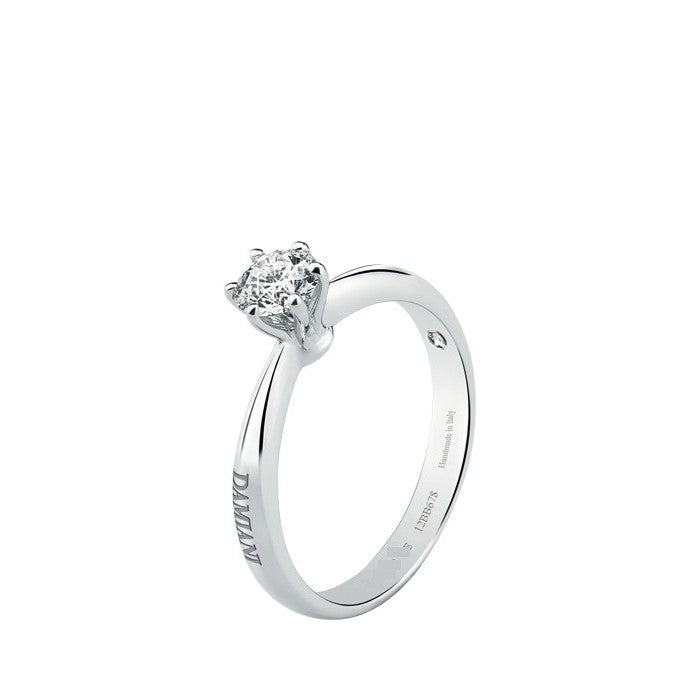 Damiani Anello di Fidanzamento Elettra in Oro Bianco e Diamante ct 0.23