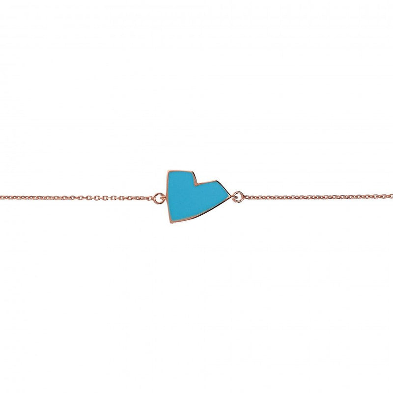 Netali Nissim Small Heart Bracelet Turquoise Enamel
