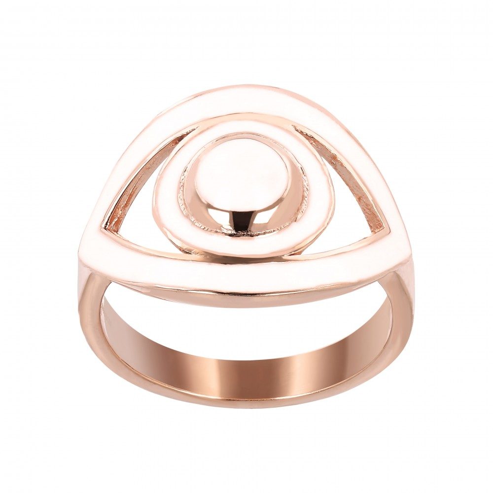 Netali Nissim White Enamel Eye Ring