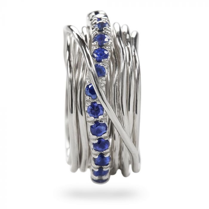 FILODELLAVITA PREZIOSO, 13 FILI IN ARGENTO 925 E ZAFFIRI BLU