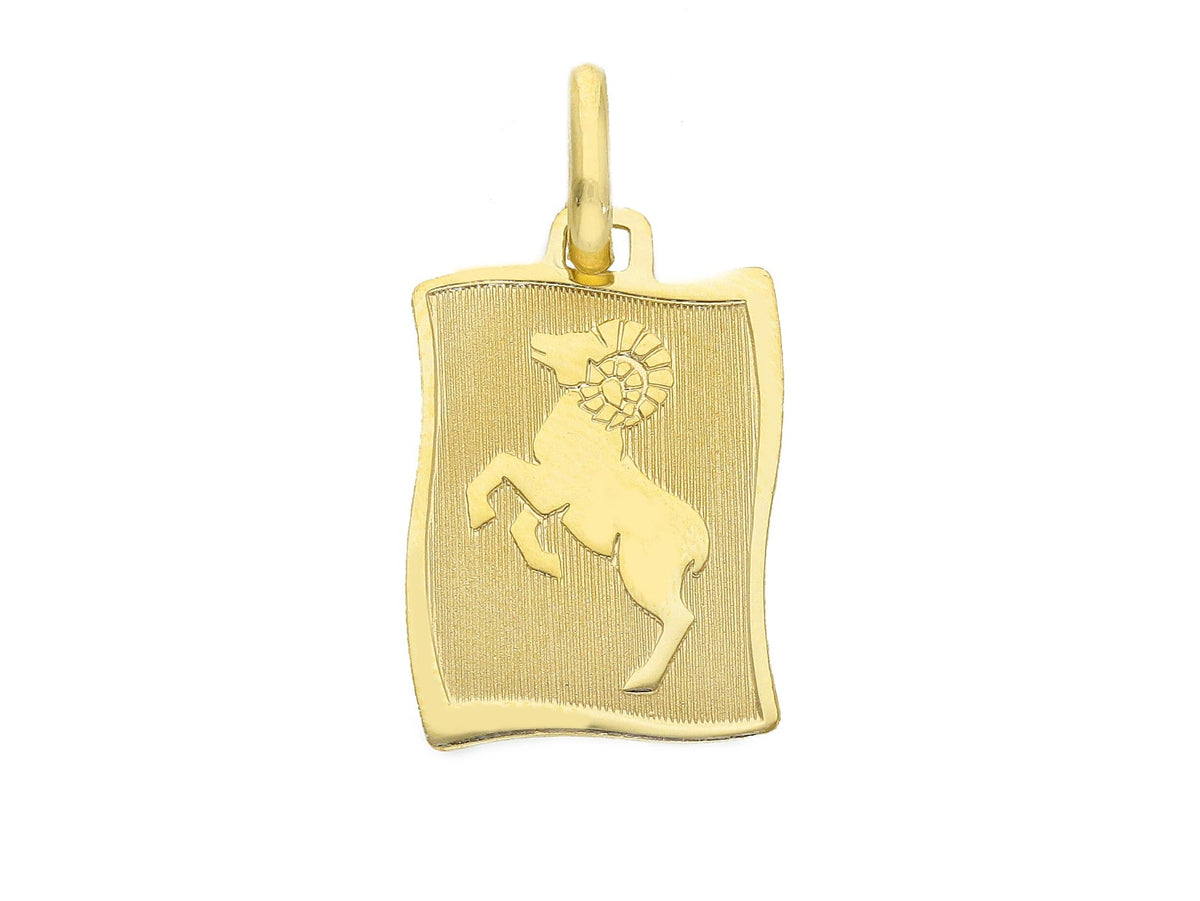 Zodiac Sign Pendant in 18kt Yellow Gold Aries