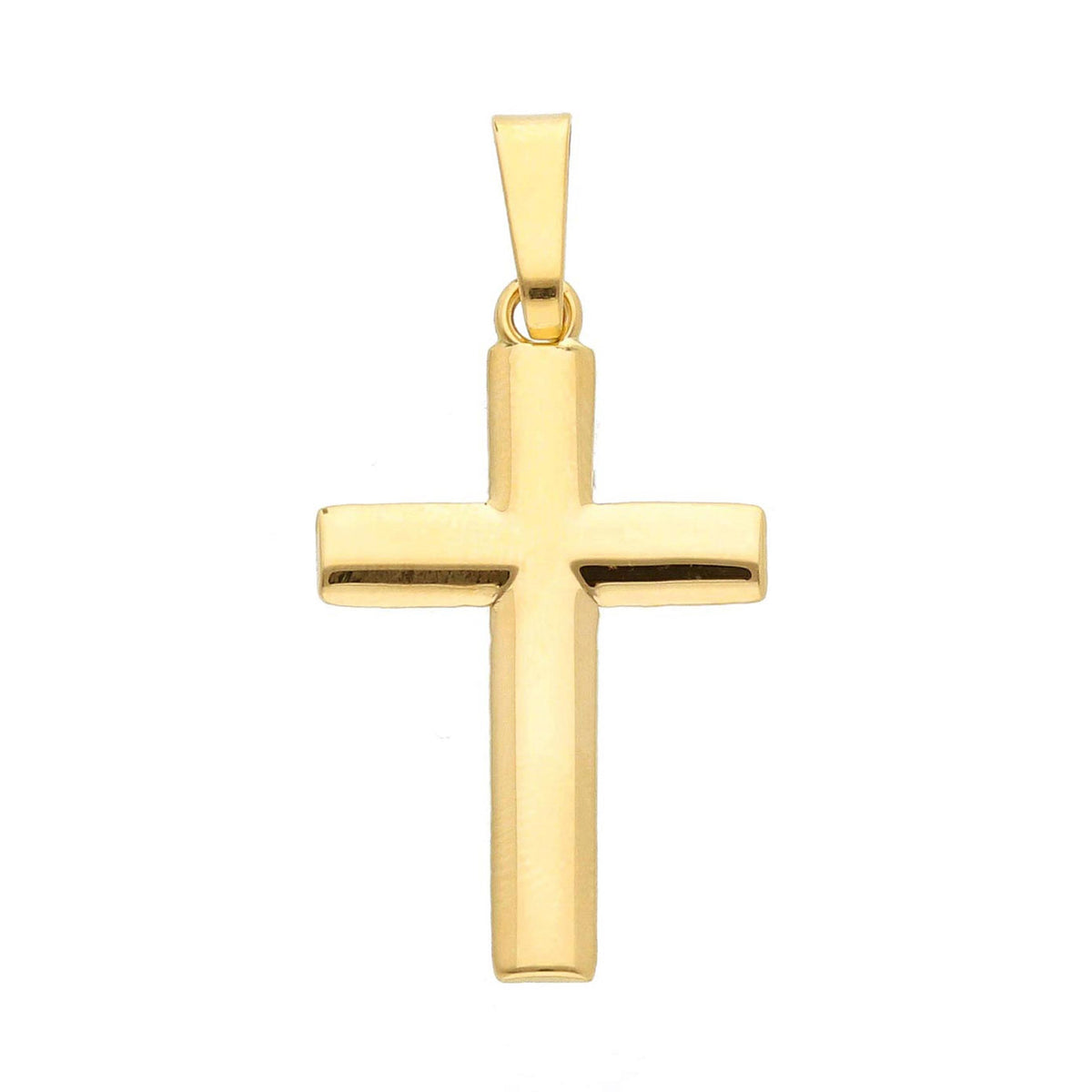  Cross in 18kt Yellow Gold and Zircons