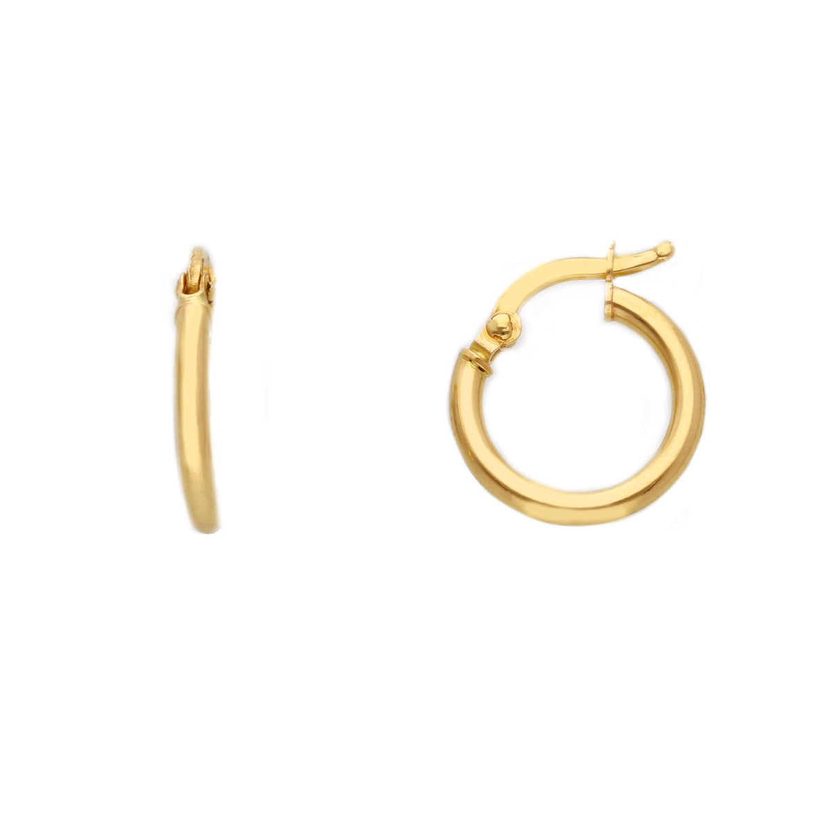 Maiocchi Gold Orecchini Cerchi in Oro Giallo 18kt Sezione 2 MM