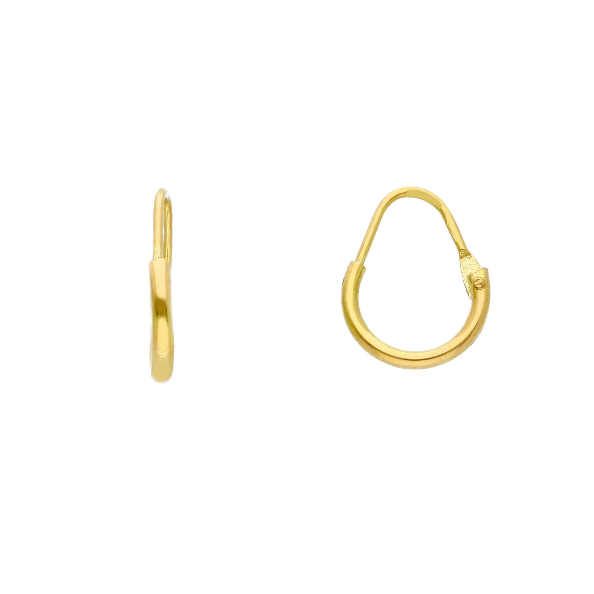 Maiocchi Gold Orecchini Cerchi in Oro Giallo 18kt Sezione 1,7 MM