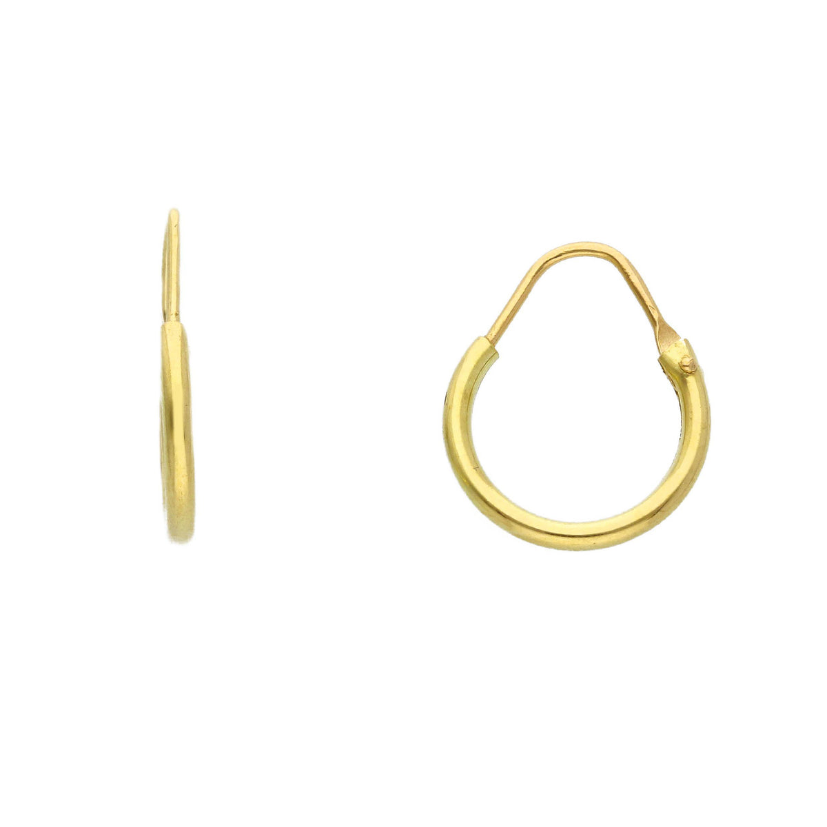 Maiocchi Gold Orecchini Cerchi in Oro Giallo 18kt Sezione 1,7 MM