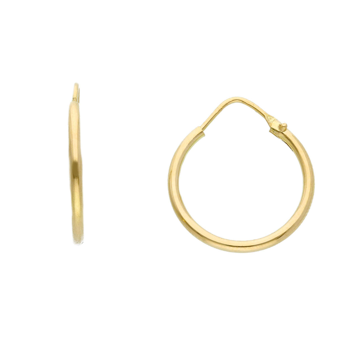 Maiocchi Gold Orecchini Cerchi in Oro Giallo 18kt Sezione 1,7 MM