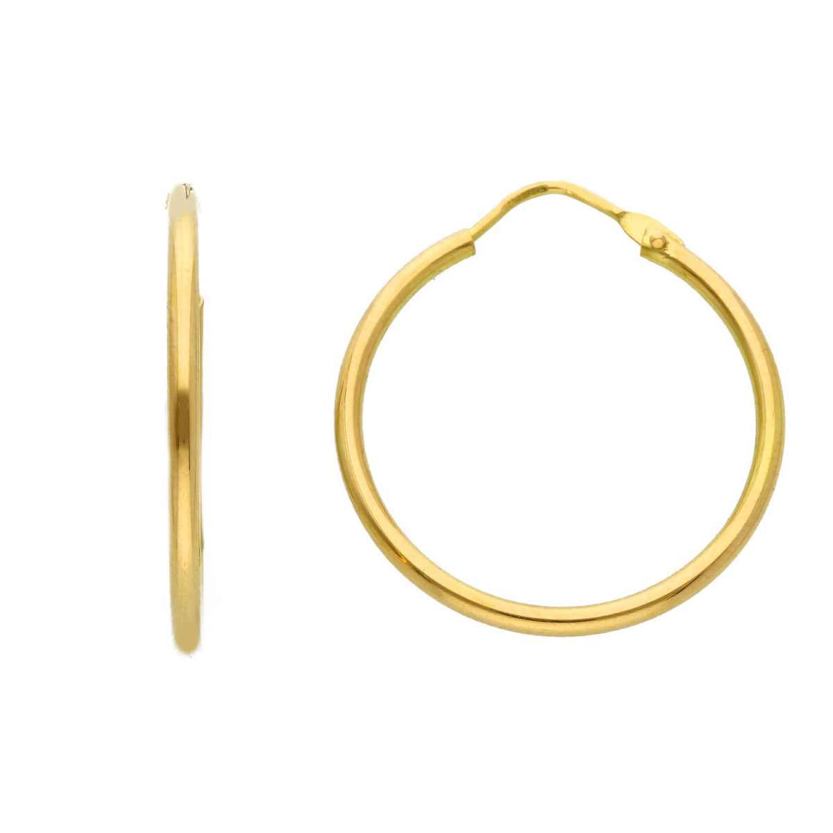 Maiocchi Gold Orecchini Cerchi in Oro Giallo 18kt Sezione 1,7 MM