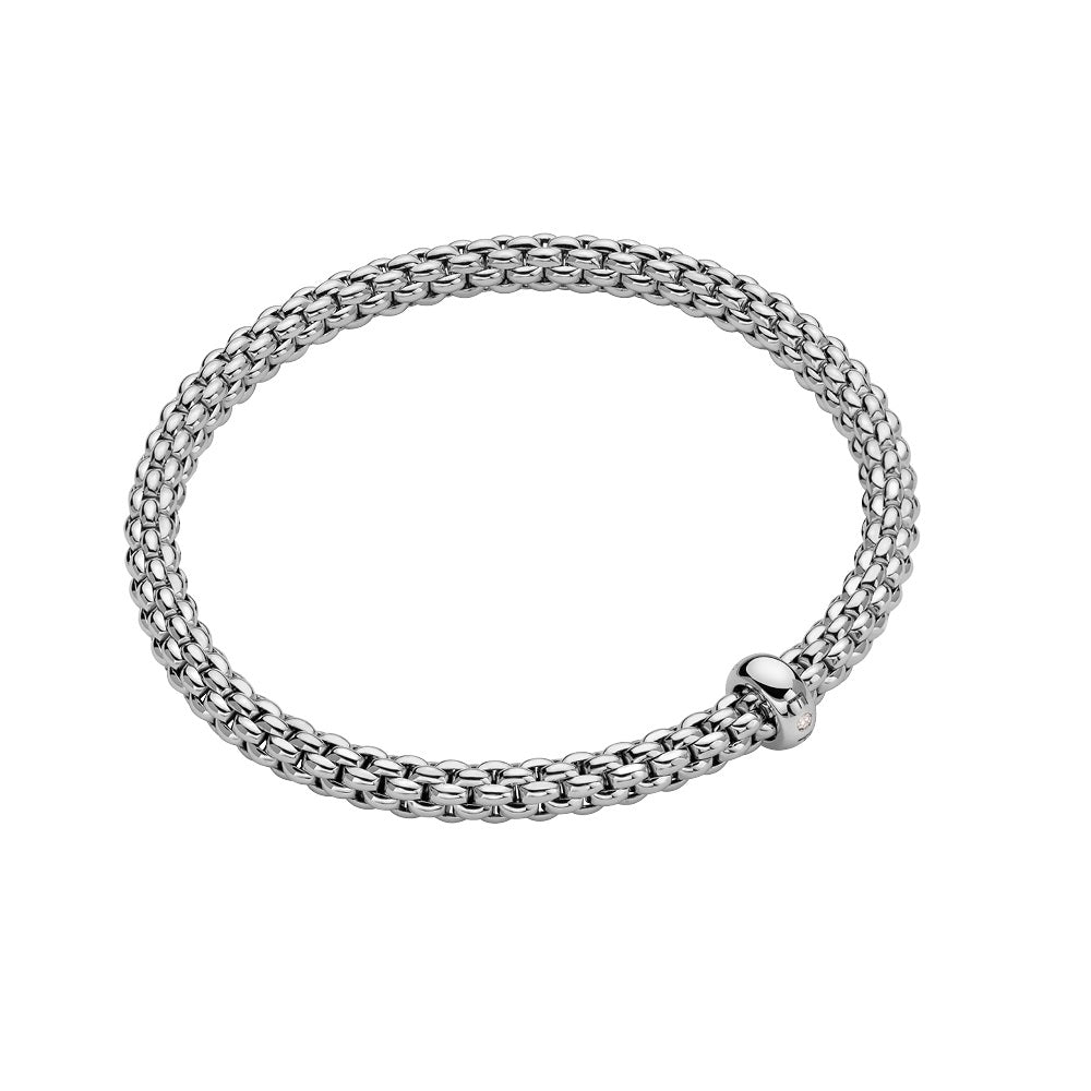 Fope Bracciale FLEX IT Solo Oro Bianco e Diamante